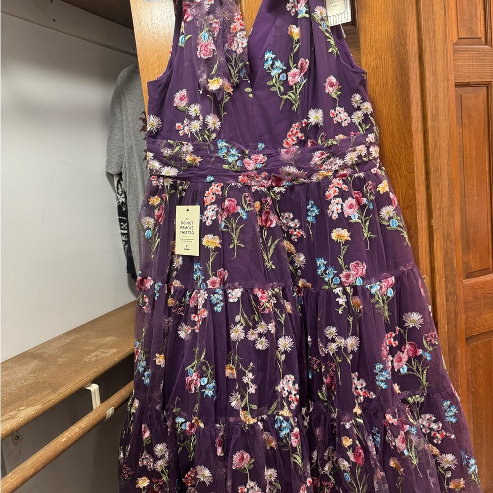 JessaKae Purple Floral Midi Dress - Picture 4 of 5